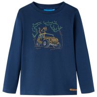 Tricou pentru copii cu mâneci lungi, bleumarin, 92