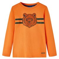 Tricou de copii cu mâneci lungi, portocaliu închis, 92