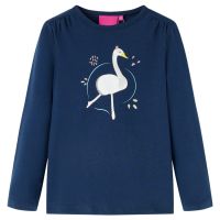 Tricou pentru copii cu mâneci lungi, bleumarin, 140