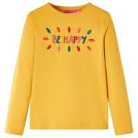 Tricou de copii cu mâneci lungi, ocru închis, 104