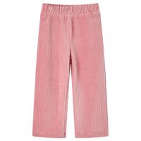 Pantaloni de copii din velur, roz, 128