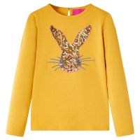 Tricou pentru copii cu mâneci lungi, ocru, 104