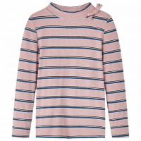 Tricou pentru copii cu mâneci lungi, roz deschis, 140