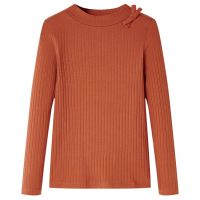 Tricou pentru copii cu mâneci lungi, coniac, 92