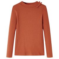 Tricou pentru copii cu mâneci lungi, coniac, 104