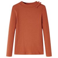 Tricou pentru copii cu mâneci lungi, coniac, 116