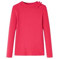 Tricou pentru copii cu mâneci lungi, roz aprins, 104
