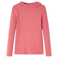 Tricou pentru copii cu mâneci lungi, roz antichizat, 92