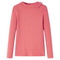 Tricou pentru copii cu mâneci lungi, roz antichizat, 104