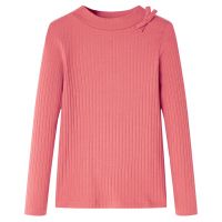 Tricou pentru copii cu mâneci lungi, roz antichizat, 116