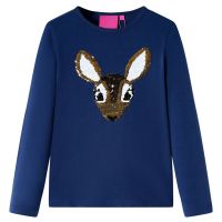 Tricou pentru copii cu mâneci lungi, bleumarin 92