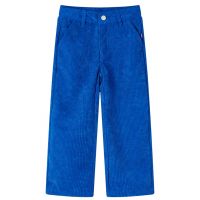 Pantaloni pentru copii, velur, albastru cobalt 140