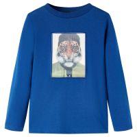 Tricou de copii cu mâneci lungi, albastru închis, 104