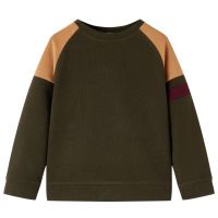 Bluzon pentru copii, kaki închis și camel, 104