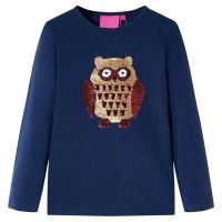 Tricou pentru copii cu mâneci lungi, bleumarin 104