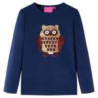 Tricou pentru copii cu mâneci lungi, bleumarin 128