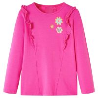 Tricou de copii cu mâneci lungi, roz închis, 116