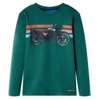 Tricou cu mâneci lungi pentru copii, verde, 116