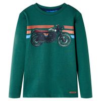 Tricou cu mâneci lungi pentru copii, verde, 128