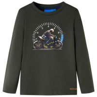 Tricou cu mâneci lungi pentru copii, kaki, 128