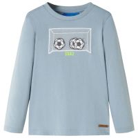 Tricou copii mâneci lungi,, albastru deschis, 92