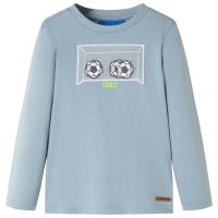 Tricou copii mâneci lungi,, albastru deschis, 128