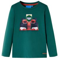 Tricou de copii cu mâneci lungi, verde, 92