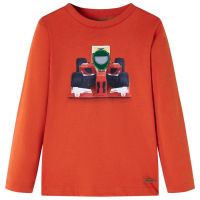 Tricou de copii mâneci lungi, portocaliu, 92