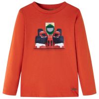 Tricou de copii mâneci lungi, portocaliu, 104