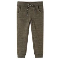 Pantaloni de trening pentru copii, kaki închis melanj, 92