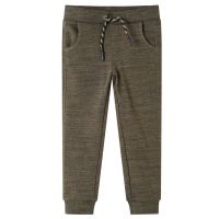 Pantaloni de trening pentru copii, kaki închis melanj, 104
