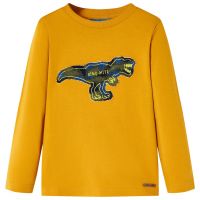 Tricou pentru copii cu mâneci lungi, ocru, 104
