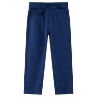 Pantaloni pentru copii cu șnur, bleumarin, 128