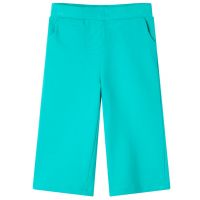 Pantaloni pentru copii cu picioare largi, verde mentă, 140