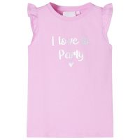 Tricou pentru copii cu mâneci cu volane lila 92