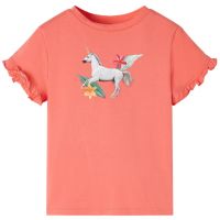 Tricou de copii cu mâneci scurte, corai, 104