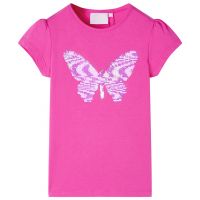 Tricou de copii, mâneci tip șapcă, roz închis, 116