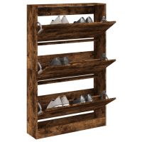 vidaXL Pantofar, stejar fumuriu, 80x21x125,5 cm, lemn compozit
