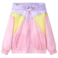 Jachetă pentru copii cu glugă și fermoar, multicolor, 104