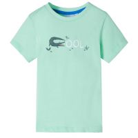 Tricou pentru copii cu mâneci scurte verde deschis 104