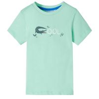 Tricou pentru copii cu mâneci scurte verde deschis 116