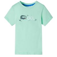 Tricou pentru copii cu mâneci scurte verde deschis 140