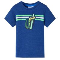 Tricou pentru copii, albastru închis melanj, 140