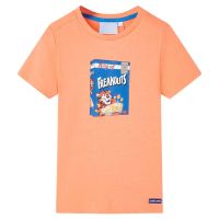 Tricou pentru copii cu mâneci scurte, portocaliu neon, 92