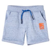 Pantaloni scurți pentru copii cu șnur, albastru melanj, 104