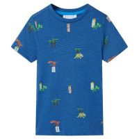 Tricou pentru copii, albastru închis melanj, 104