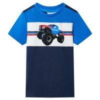 Tricou pentru copii, albastru și bleumarin, 104