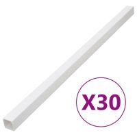 vidaXL Șine de cabluri, 33x33 mm, 30 m, PVC