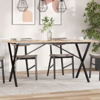 vidaXL Picioare masă de sufragerie X-Frame 120x60x73 cm Fontă