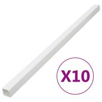 vidaXL Șine de cabluri, 40x40 mm, 10 m, PVC